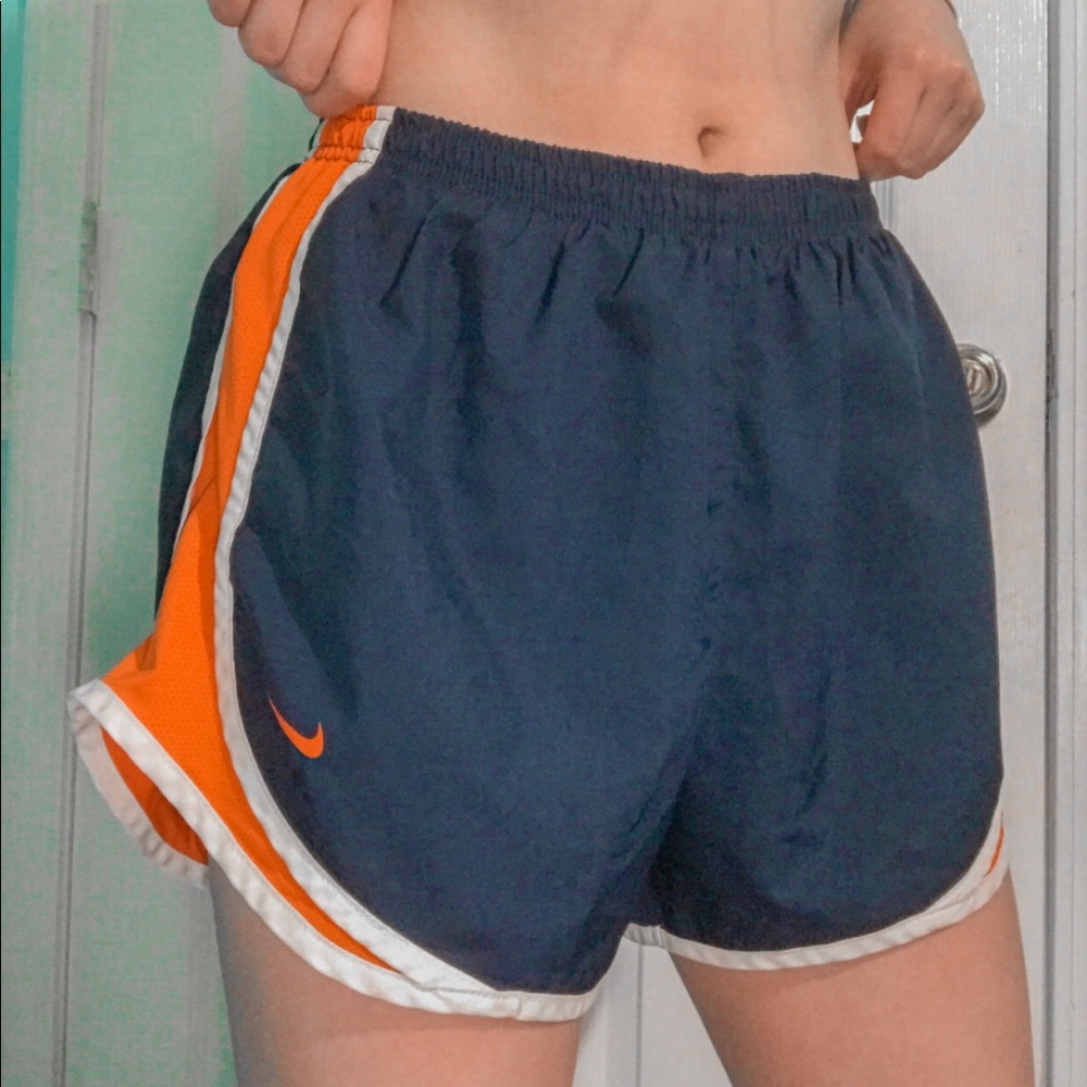 blue and orange nike shorts size large